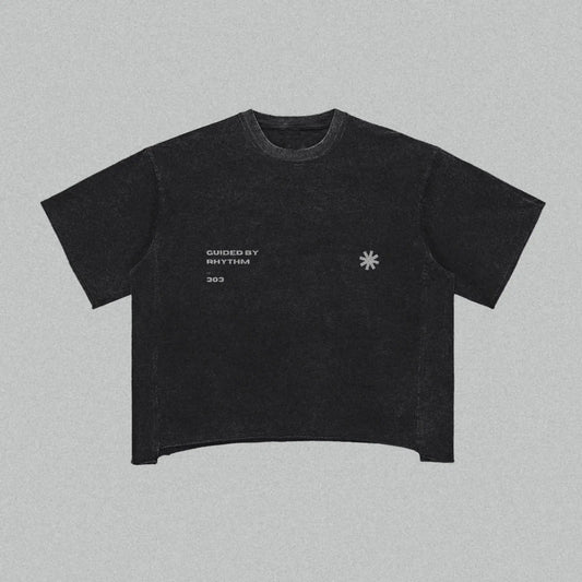 District 303 Heavyweight Boxy Tee - Industrial Grit and Distressed Hems.