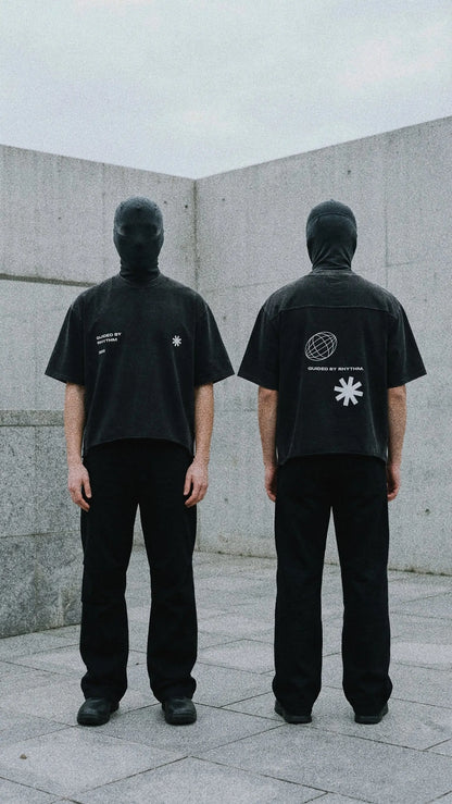 District 303 Heavyweight Boxy Tee - Industrial Grit and Distressed Hems.