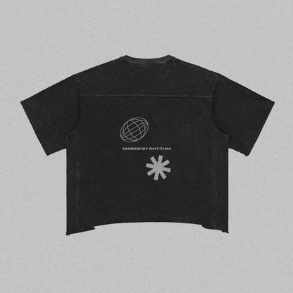 District 303 Heavyweight Boxy Tee - Industrial Grit and Distressed Hems.