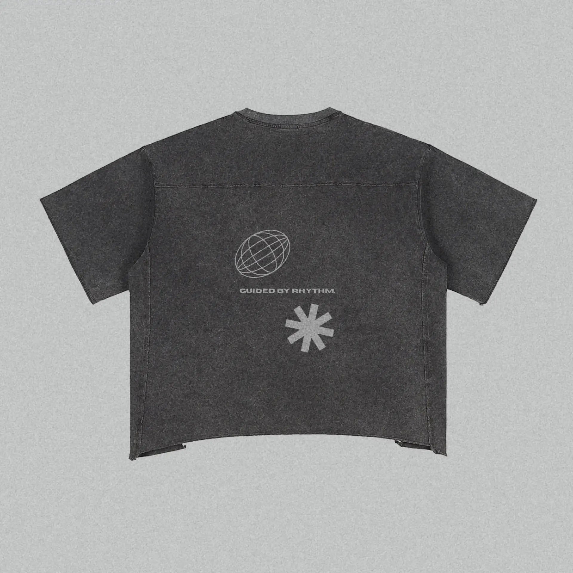 District 303 Heavyweight Boxy Tee - Industrial Grit and Distressed Hems.